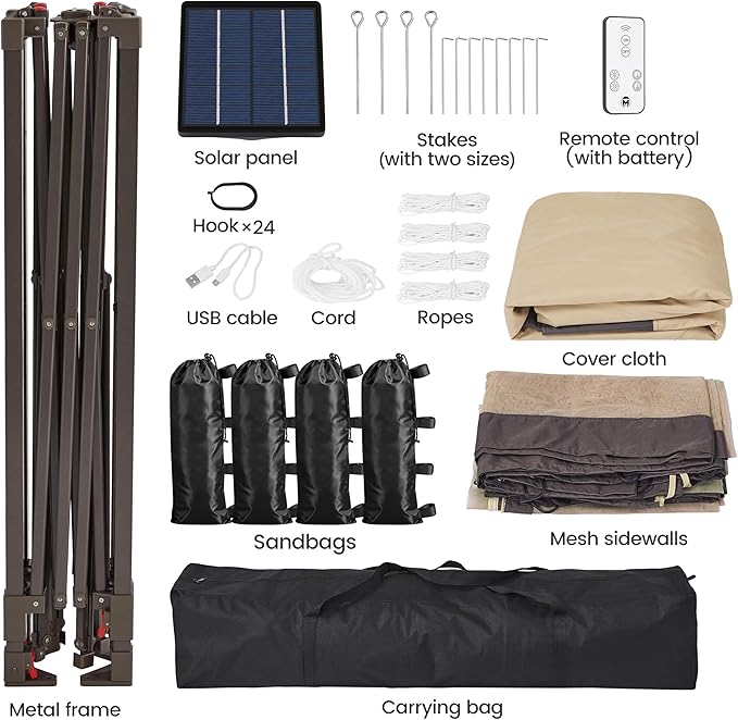 Yaheetech 11'x11' Pop Up Gazebo Instant Tent - Image 8