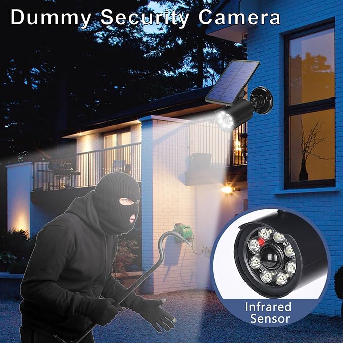 Solar Motion Lights Outdoor 2000LM Security Flood Lights IP67 Waterproof Spot - Image 2