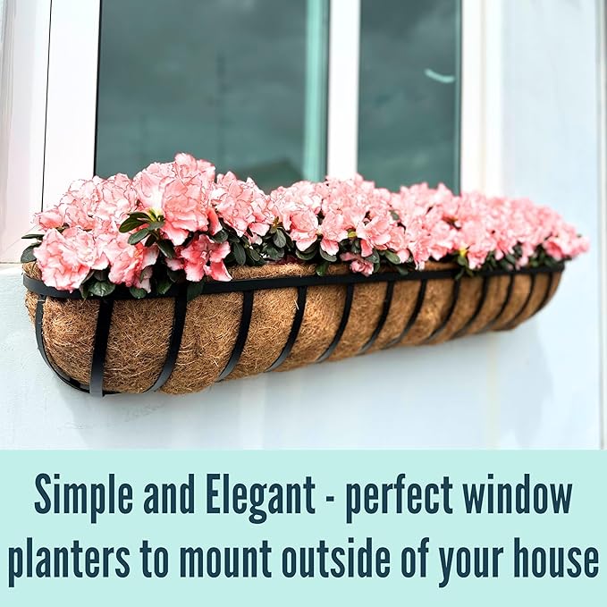 LaLaGreen Wall Hanging Planters Long Window Flower Box Planter - Image 7