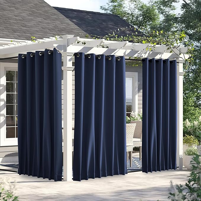 NICETOWN 2 Panels Weighted Outdoor Curtains by NICETOWN