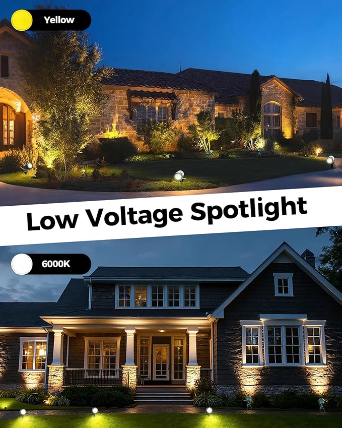 12V24V Low Voltage Landscape Lights Outdoor, 6000K White LED Landscape Lights - Image 8