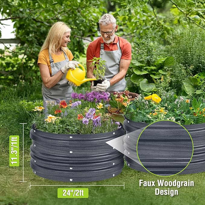 WORKPRO 3Pcs 2x2x1ft Galvanized Raised Garden Bed Set, Rust & Corrosion - Image 2