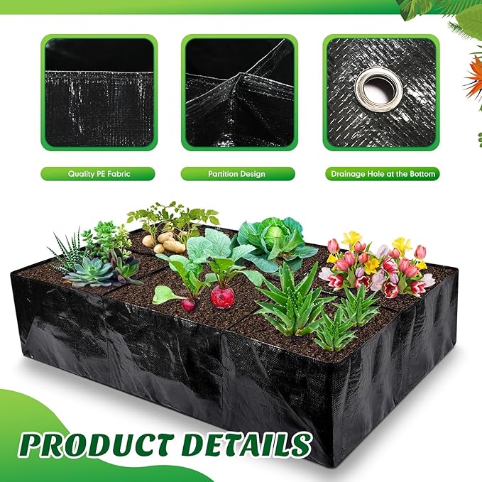 Woanger 8 Pcs 35 Gallon Fabric Raised Garden Bed Garden Bags to Grow Vegetables - Image 3