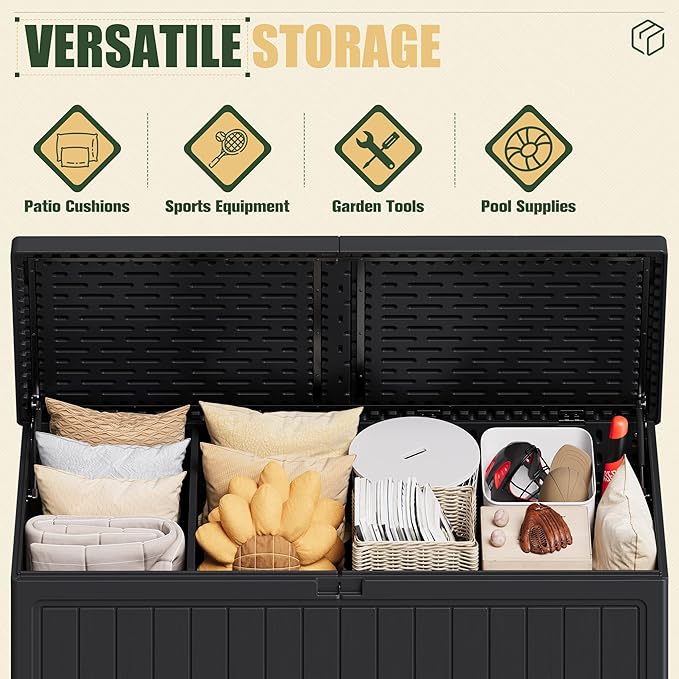 JUMMICO 270 Gallon Outdoor Storage Deck Box - Image 5