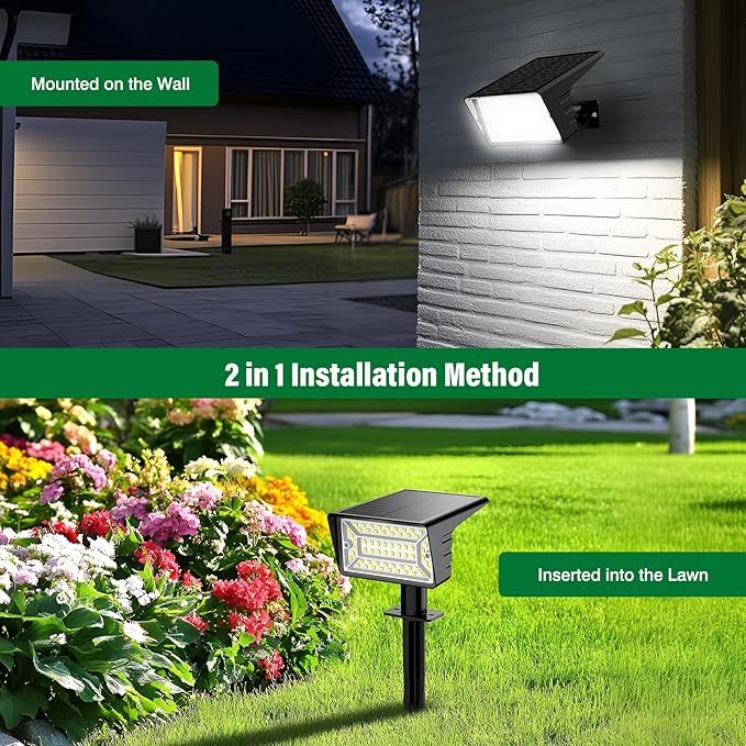 Solar Spot Lights Outdoor with 60 LED & Auto On/Off, 6 Pack Solar Lights - Image 5