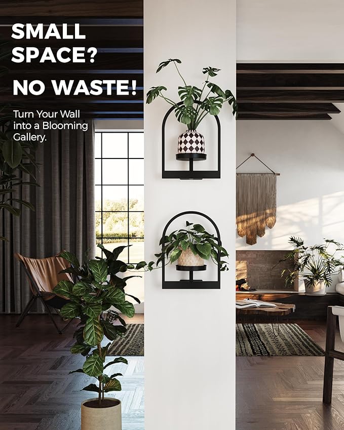 Bamworld Plant Stand Indoor, Plant Hanger Wall Planters - Image 5