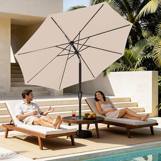 MEWAY 9ft Patio Umbrella Outdoor Table Umbrellas - Image 3