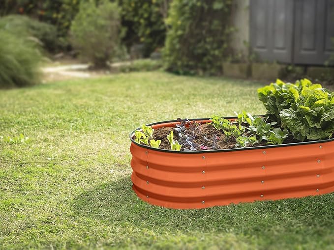 Plant & Plot Galvanized Raised Garden Beds Outdoor // 4×2×1 ft Planter Raised - Image 6