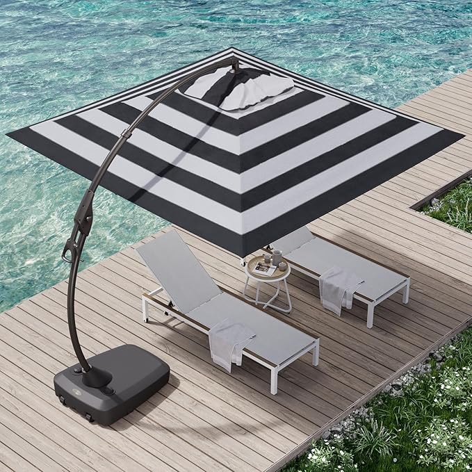 Grand patio 10x10 FT Patio Cantilever Umbrella by GrandPatio