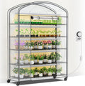 Abimars 5-Tier Greenhouse with Grow Light, Shelf Height Adjustable Metal Plant by Abimars
