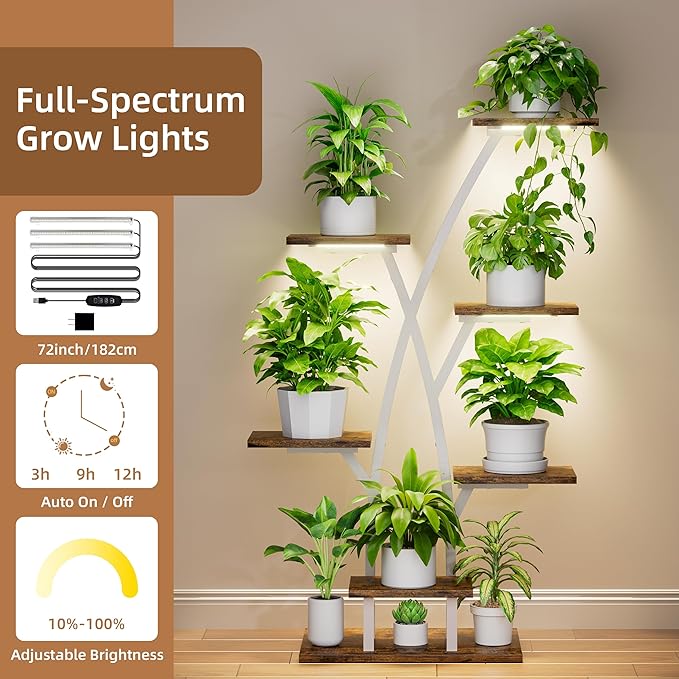 Plant Stand Indoor with Grow Lights - Image 3