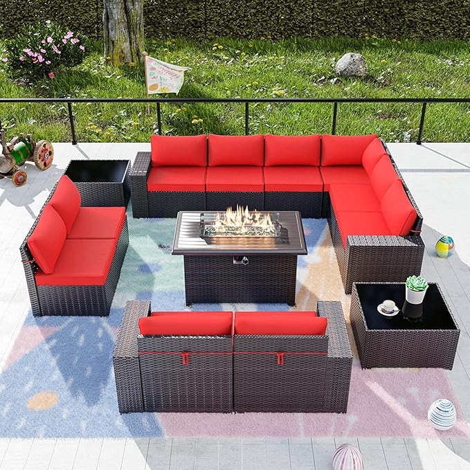 Kullavik 13 Pieces Outdoor Patio Furniture Set - Image 8