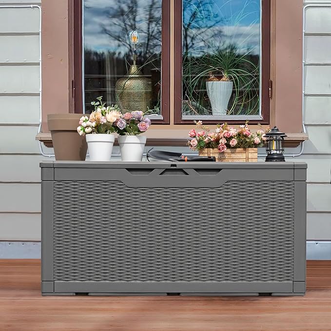 Greesum 100 Gallon Resin Patio Storage Box - Image 3