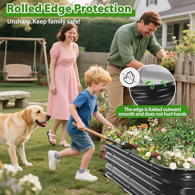 Galvanized Raised Garden Bed for Gardening, Modular Above Ground Growing - Image 8