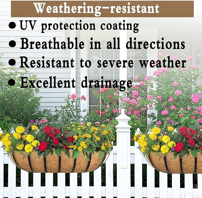 2pack 16-inch Window Sill Window Railing Planters - Image 3
