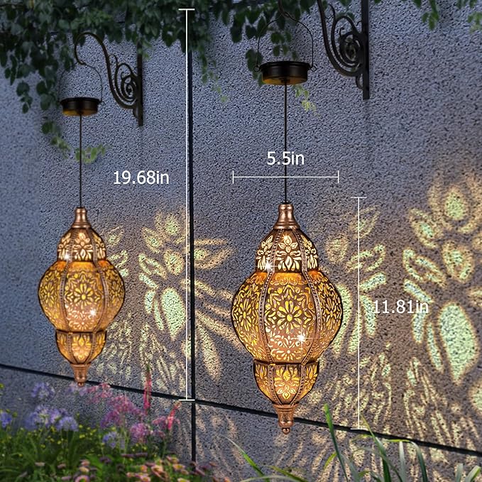 Solar Lanterns Outdoor Waterproof, Hanging Solar Lantern Garden Decor, - Image 4