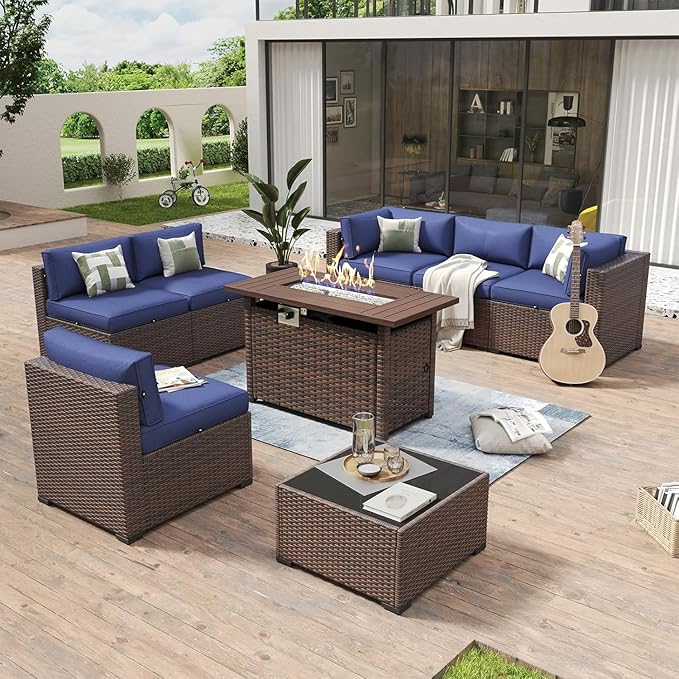 Aoxun 8-Piece Outdoor Patio Furniture Set by Aoxun
