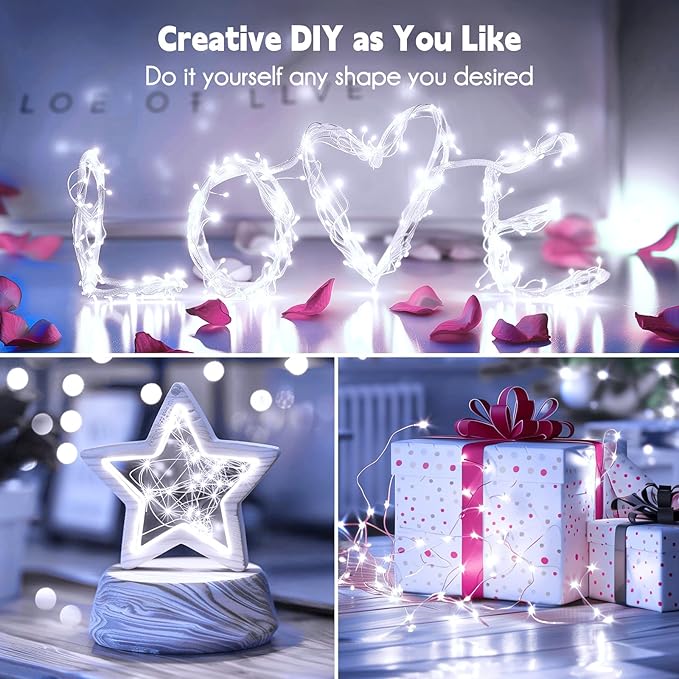 Minetom 100 LEDs Fairy Lights 33 Ft Firefly String Lights Waterproof Starry - Image 5