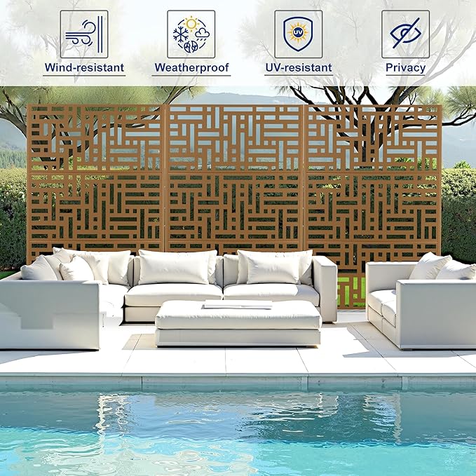 Outdoor Privacy Screen, Freestanding Privacy Fence Panels - Image 3