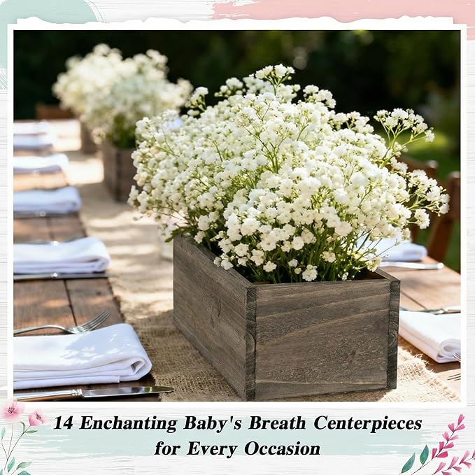 Dandat 1 Set Wood Boxes for Centerpieces 12x4 Inch Rectangle Wooden Planter Box - Image 6