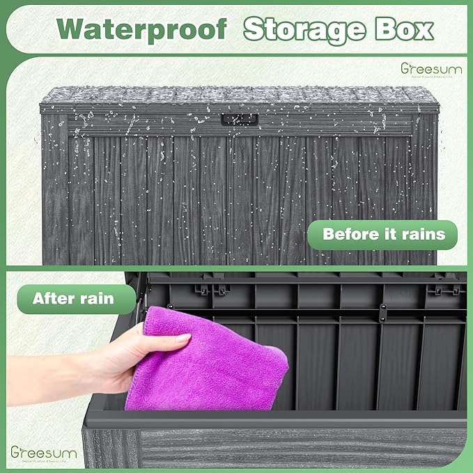 Greesum Outdoor Storage Box 120 Gallon Storage Bin - Image 7