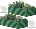 YITAHOME 6x3x1.5 2pcs Large Raised Garden Bed Kit, Galvanized Metal Planter Box by YITAHOME