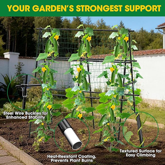Cucumber Trellis, Metal Garden Trellis - Image 3