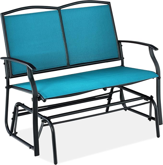 Best Choice Products 2-Person Outdoor Patio Swing Glider Steel Bench Loveseat by BestChoiceProducts