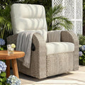Outdoor Swivel Recliner Chair, All-Weather Wicker Reclining Patio Chair by Vakollia