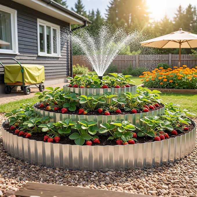 Pyramid Garden Kit, Strawberry garden Planter, 6 ft Diameter Base, Includes 3 by Unknown