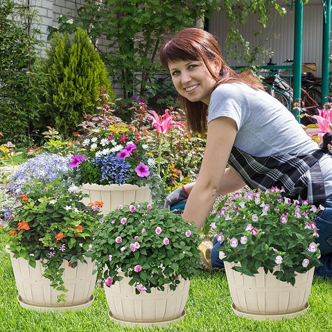 Quarut 10 inch Plastic Flower Pots - Image 6