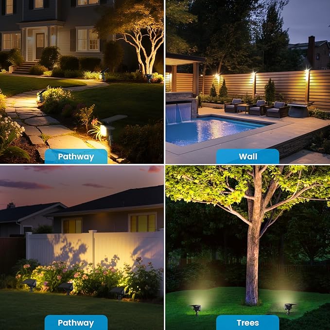 VOLISUN Solar Spotlight Outdoor, IP67 Waterproof Solar Landscape Spot - Image 8