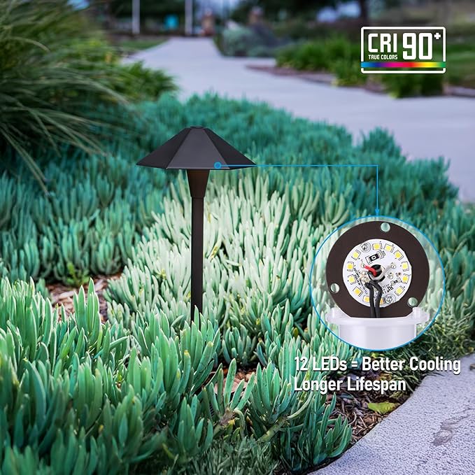 LEONLITE 5CCT Low Voltage Pathway Lights, LED Landscape Path Lights, - Image 6