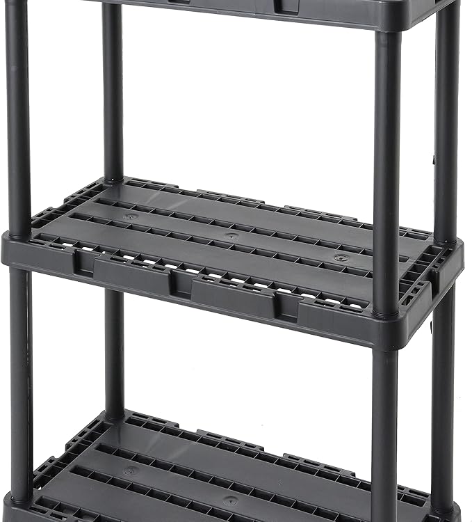 Gracious Living 2 Pack Light Duty Storage Shelves, Knect-A-Shelf 3-Shelf - Image 9