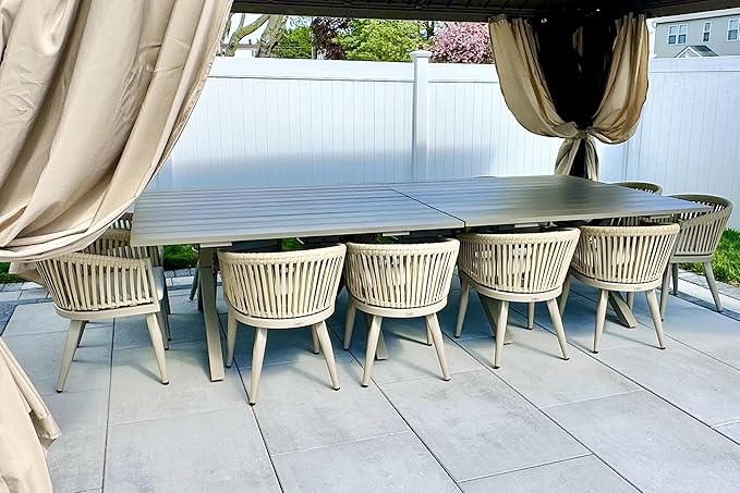 PURPLE LEAF 13 Pieces Oversized Outdoor Dining Set - Image 2