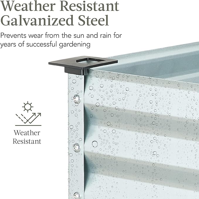 Best Choice Products 48x24x30in Galvanized Raised Garden Bed, Metal Elevated - Image 4