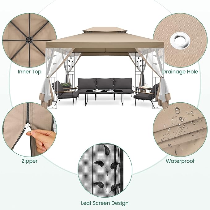 COBIZI Gazebo 10x13 Heavy Duty Gazebos - Image 4