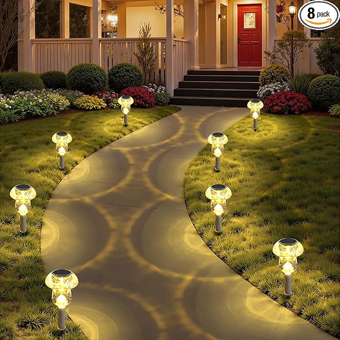 Solar Lights Outdoor, 8 Pack Mushroom Lights Outside Waterproof, Solar Powered by SolarOutdoorLights