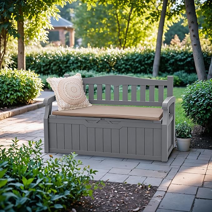 Devoko 80 Gallon Storage Bench Deck Box Lockable - Image 2
