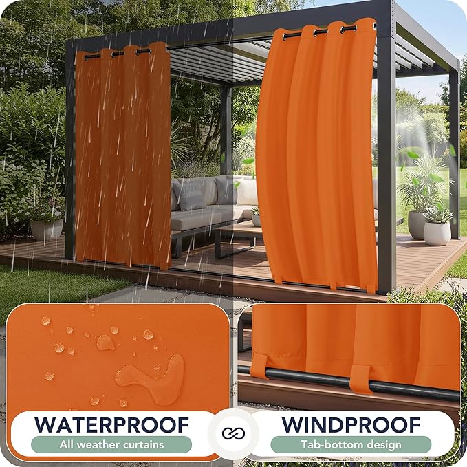 Outdoor Curtains for Patio Waterproof 6 Panels - Image 2