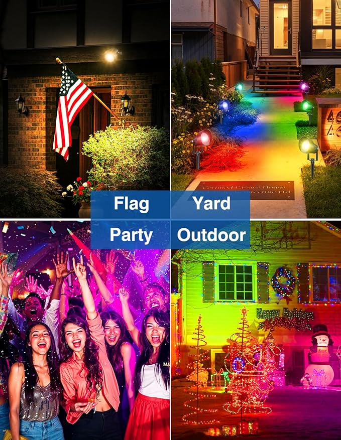 Spot Lights Outdoor, Smart RGBW LED Color Changing Landscape Lights - Image 2