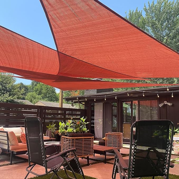 LOVE STORY 16' x 16' x 16' Triangle Sun Shade Sail Canopy Sunshade by LOVESTORY