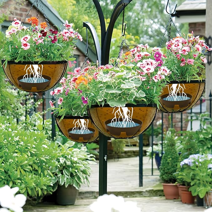 UPINS 12 Pcs Invisible Self Watering Planter, 5.3 Inches Insert Auto Hanging - Image 7