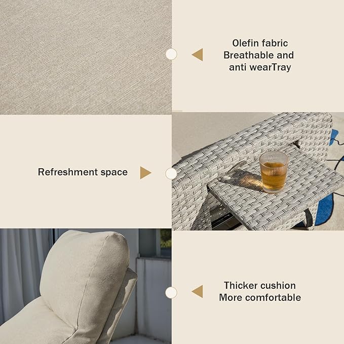 Upgraded Outdoor Recliner Chair, Reclining Patio Chairs - Image 5