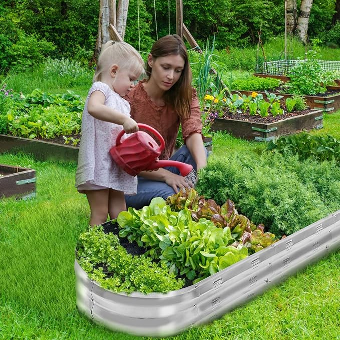 GADI 67-Inch Galvanized Raised Garden Bed, Metal Planter Box - Image 2