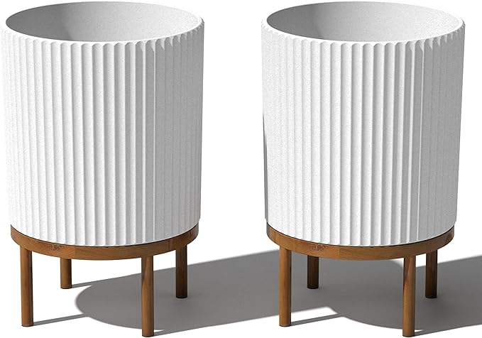 Veradek Demi Series Round Planter w/Stand by VeradekOutdoor