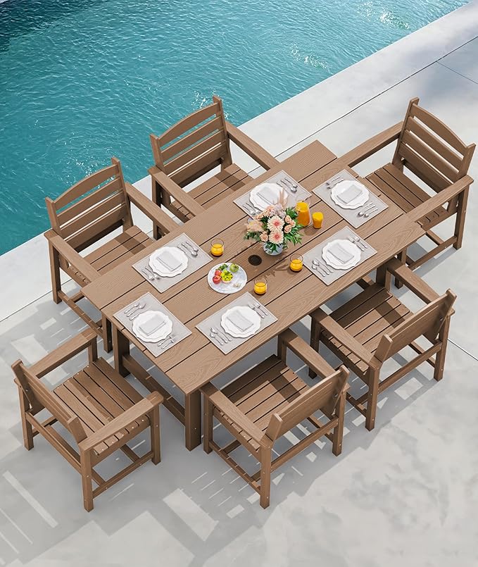 SERWALL 8-Piece Patio Dining Sets - Image 9