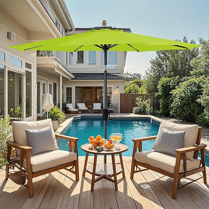 MEWAY 10ft Patio Umbrella Outdoor Table Umbrellas - Image 9
