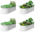 A ANLEOLIFE 4-Pack 6X3X2ft & 8X4X2ft Deep Root Galvanized Raised Garden Beds by AAnleolife