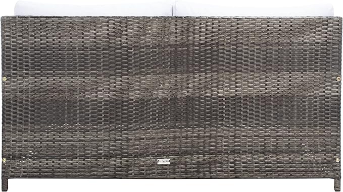 Safavieh Outdoor Collection Cadeo Grey Brown/White Cushion Daybed PAT7500C - Image 5